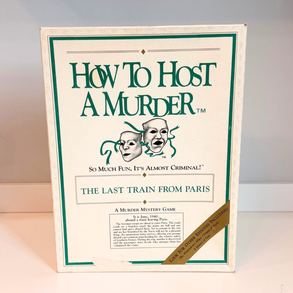 Vintage How To Host A Murder Dinner Mystery Game Last Train From Paris 1986